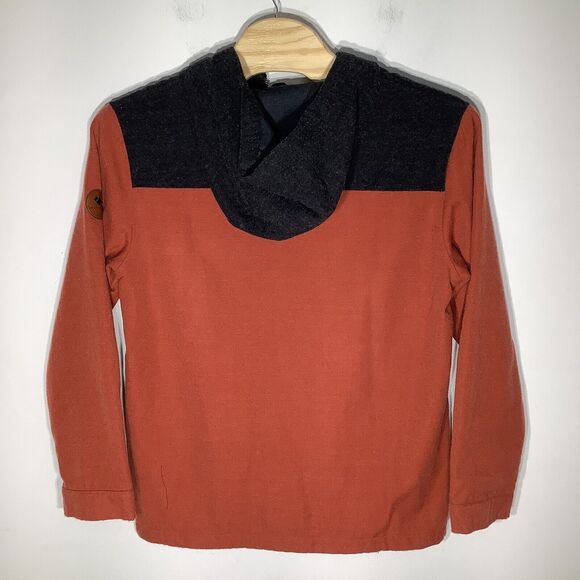 Obermeyer Mens Long Sleeve Full Zip Wool Blend Hoodie Jacket Orange Size XL - Picture 3 of 13